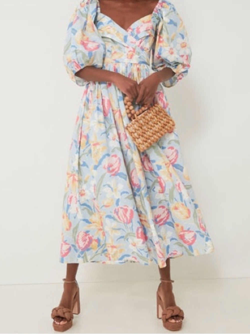 Batsheva x Laura Ashley Fells Midi Dress Tulips 6
